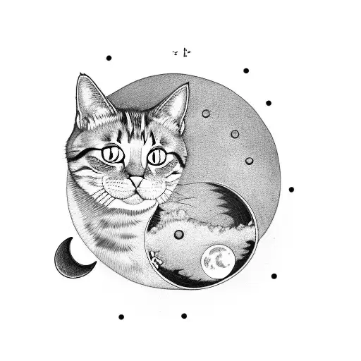 Cat And The Moon