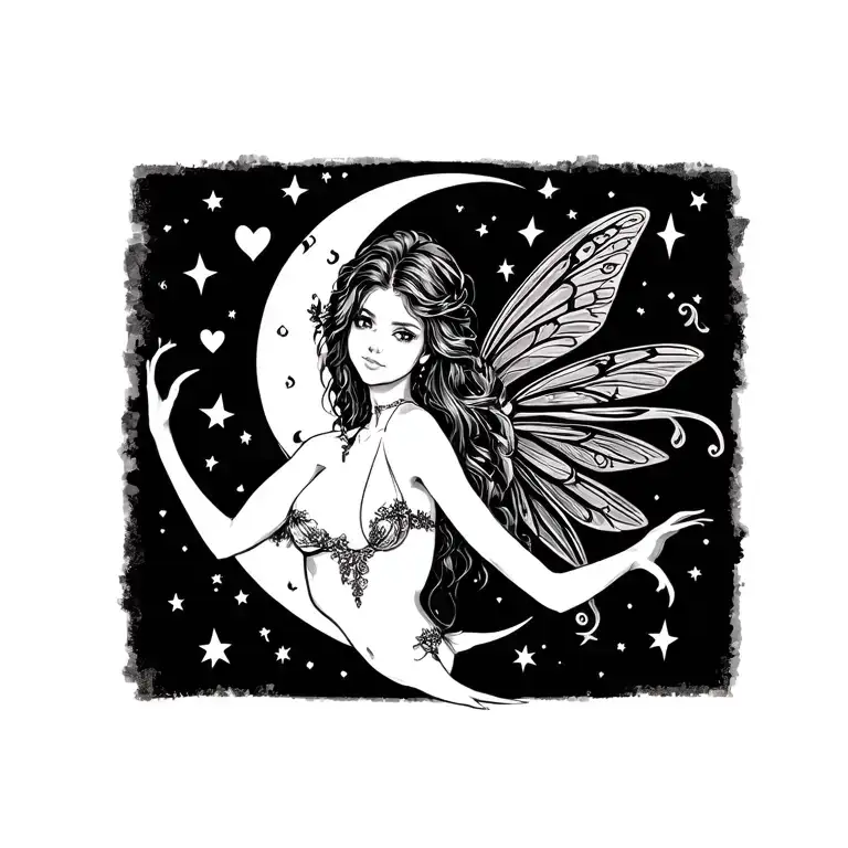 Heart Stars Moon Fairy Sexy
