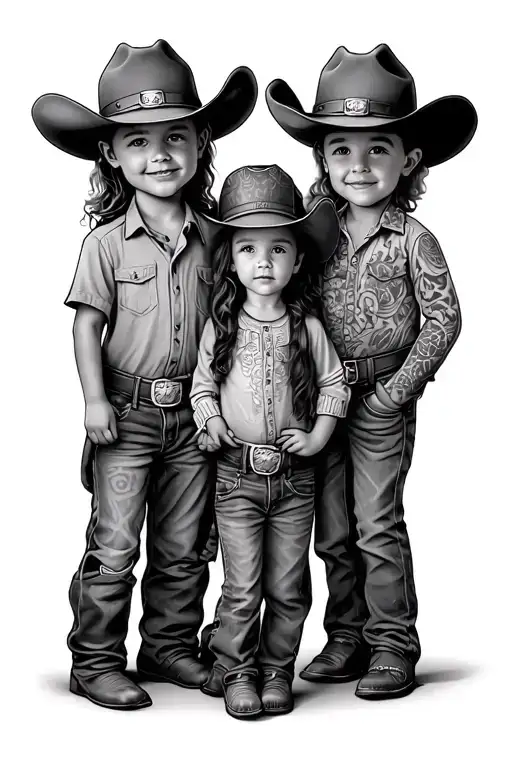 Kids Cowboy Family