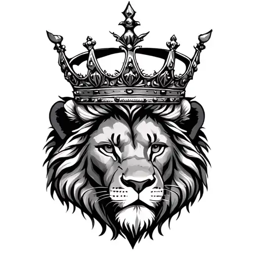 Lion Wearing A Crown
