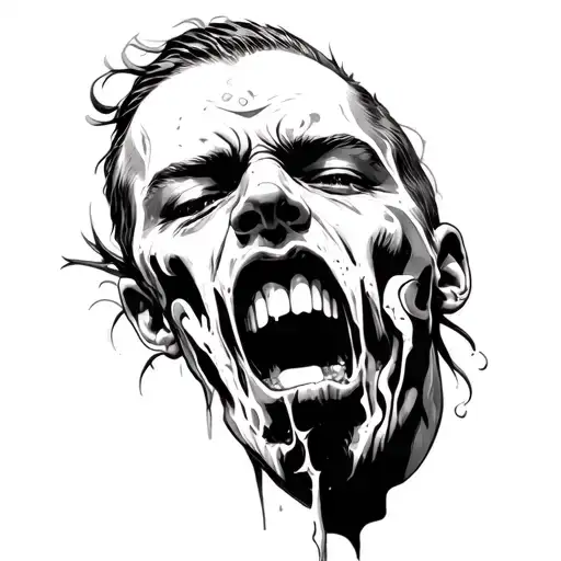 Guy Ripping His Face Off