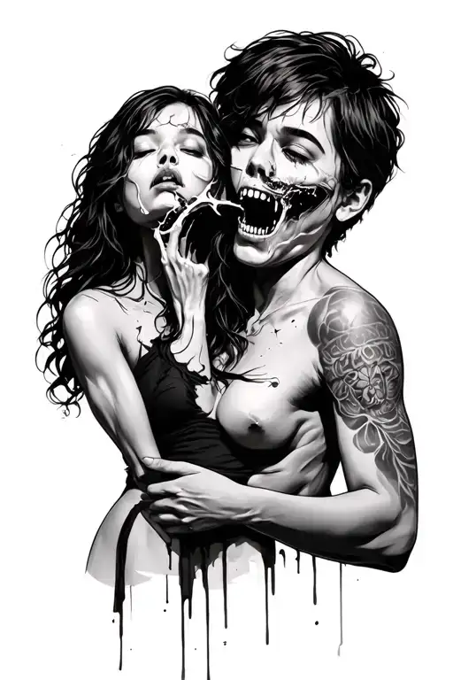 Guy Ripping His Own Face Off A Girl