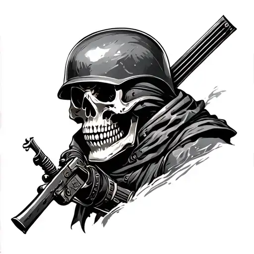 Skull Soldier Salut