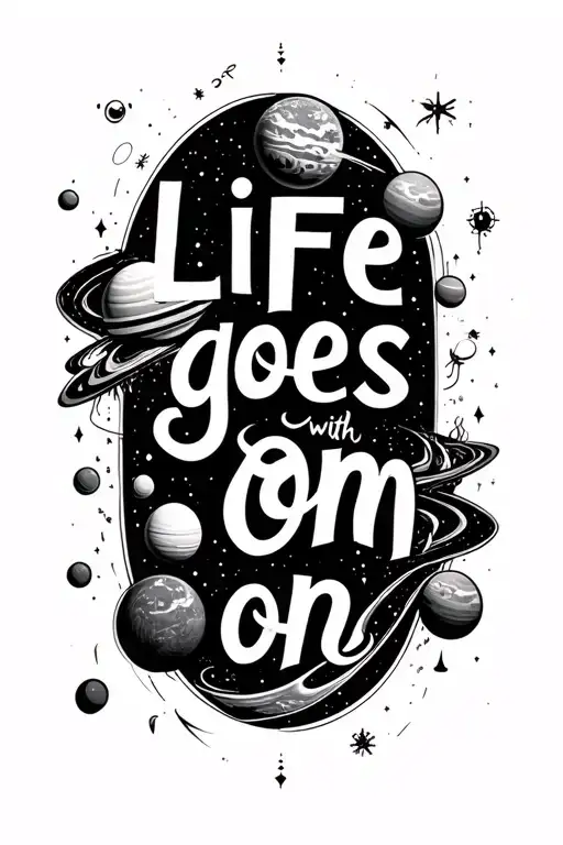 Life Goes On With Space Astronomy Space Symbols Around The Quote
