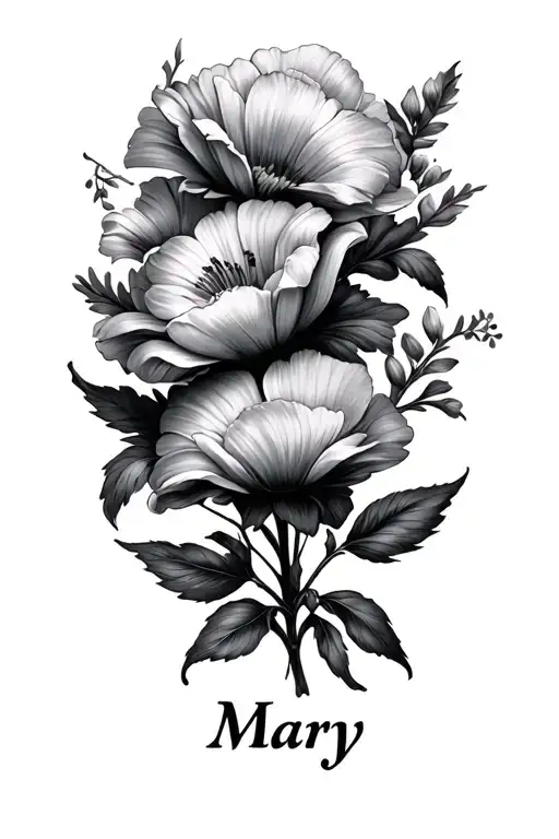 Flowers With The Name Mary Hidden Within