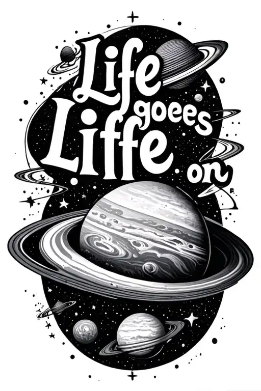 Life Goes On With Space Astronomy Space Symbols Around The Quote
