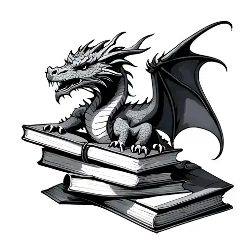 Dragon With Books