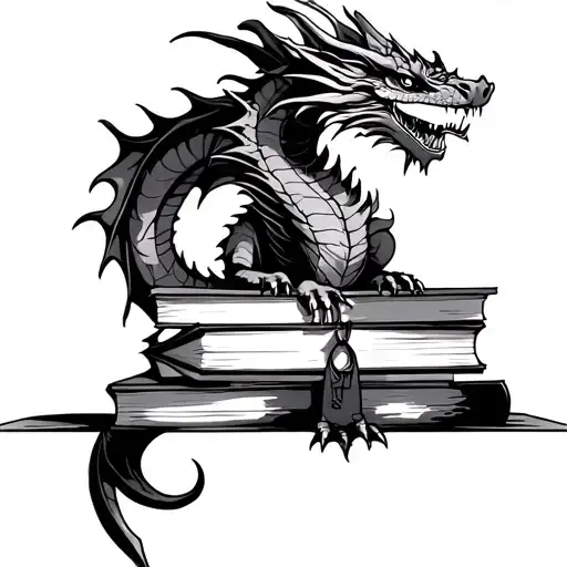 Dragon With Books