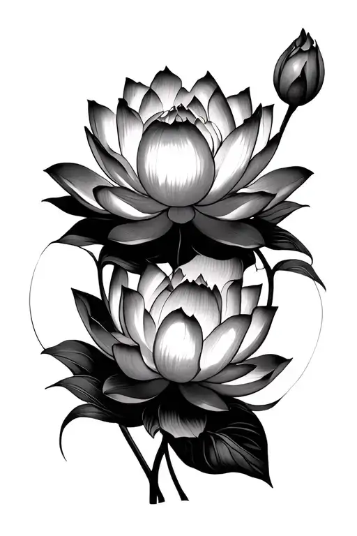 Lotus Flowers For Women All Over The Abdomen