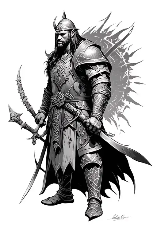 Viking Warrior And Samourai Cover