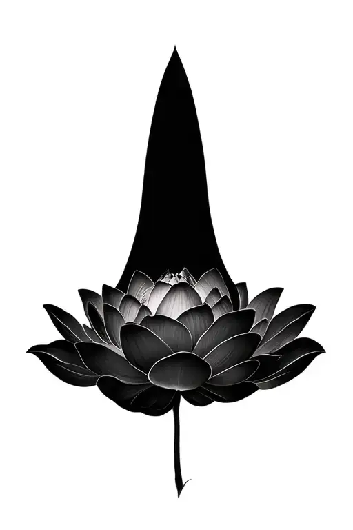 Lotus Flower Large Black Leaves