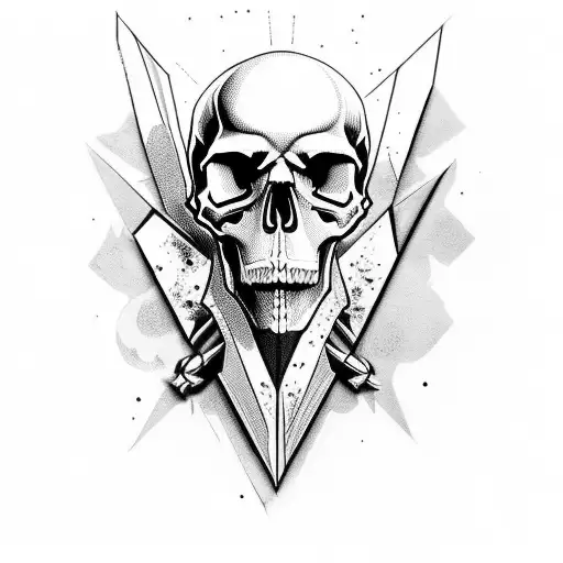 Rap Lyrics Incorporated Into A Skull Design