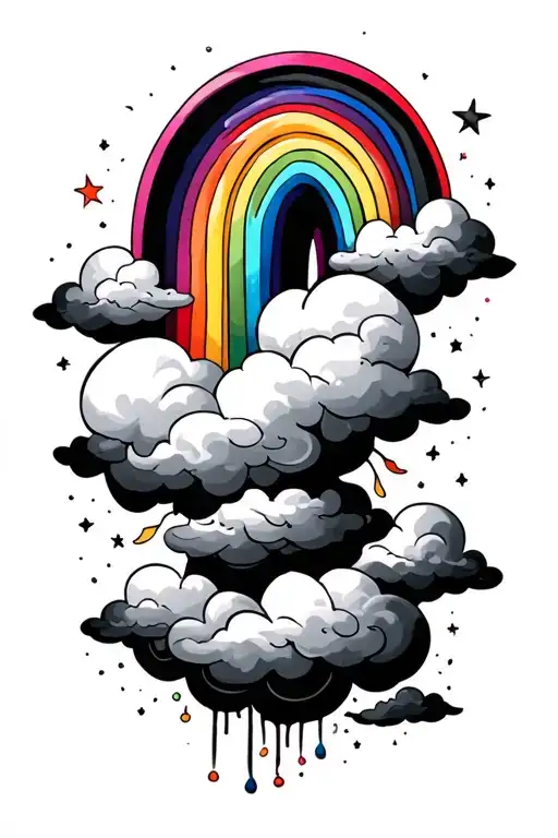Rainbow And Clouds