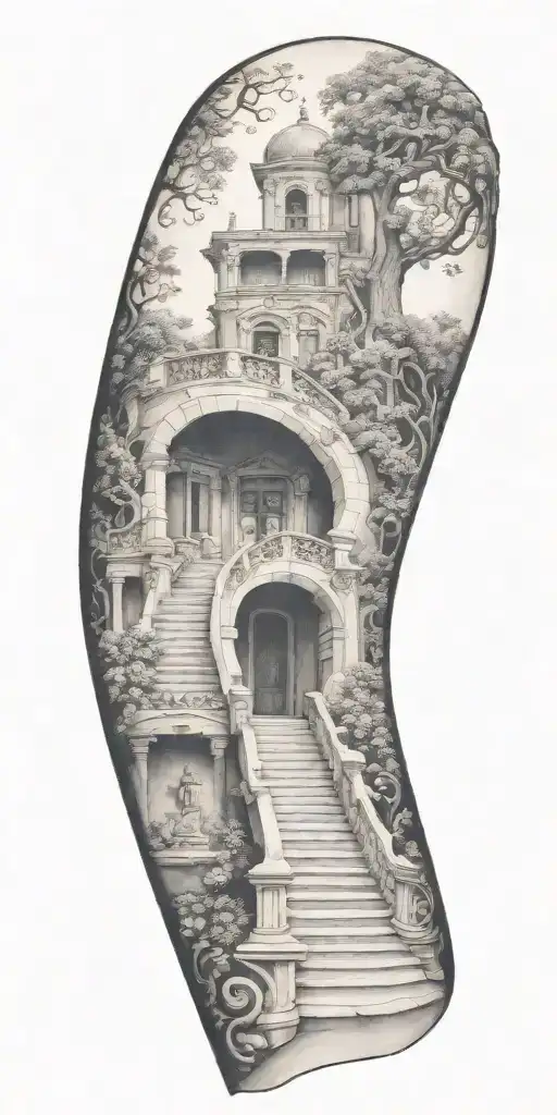 Staircase Circling Around Arm