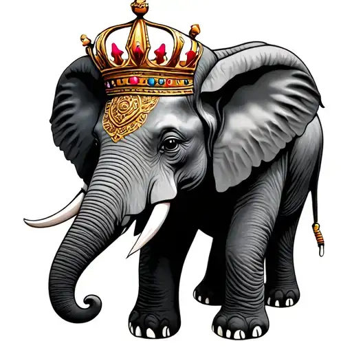 Elephant With Crown