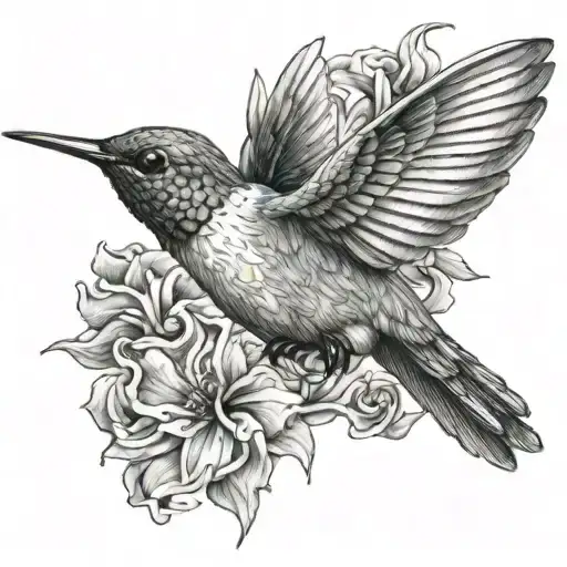 Hummingbird Flying