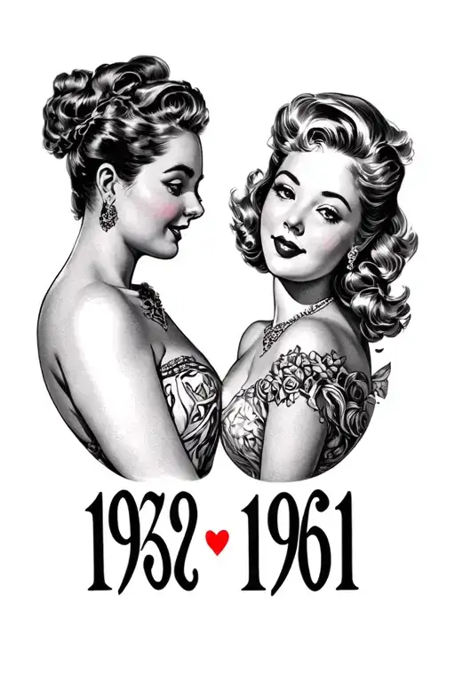 1958 And 1961 With A Little Heart Which Links The Two Dates