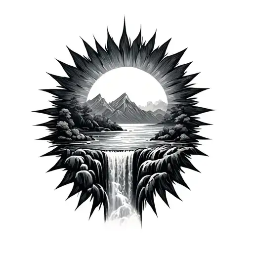 Sun Becomes A Waterfall