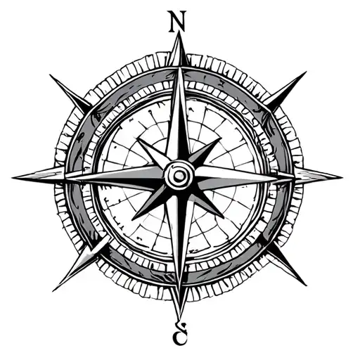 Compass Rose Boat Anchor Marine