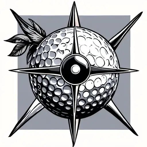 Golf Compas Thin Line