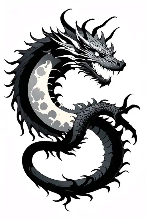 Dragon And Moon Phases