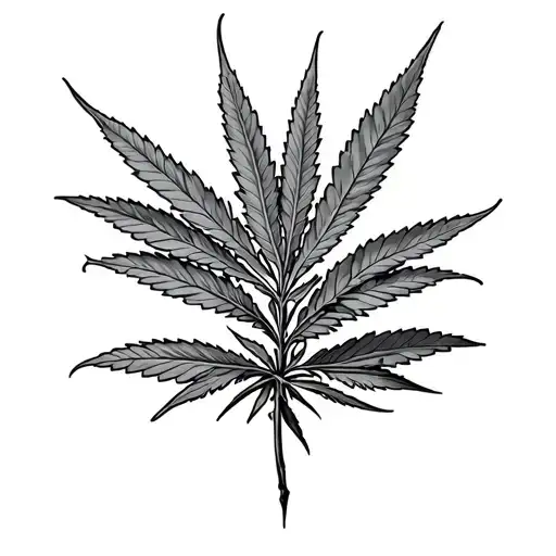 Marijuana Plant Growing Inside