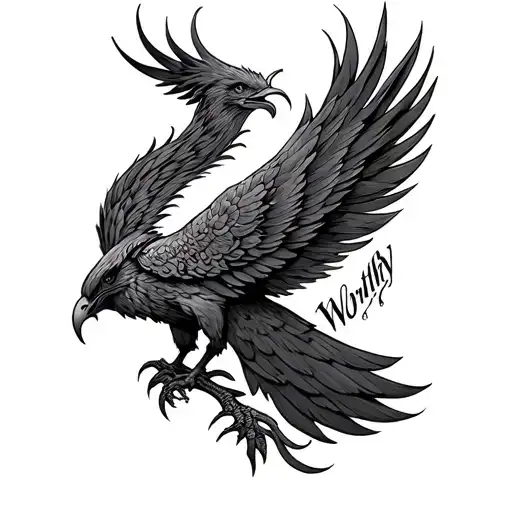 Phoenix Joined Onto The Word Worthy Lining