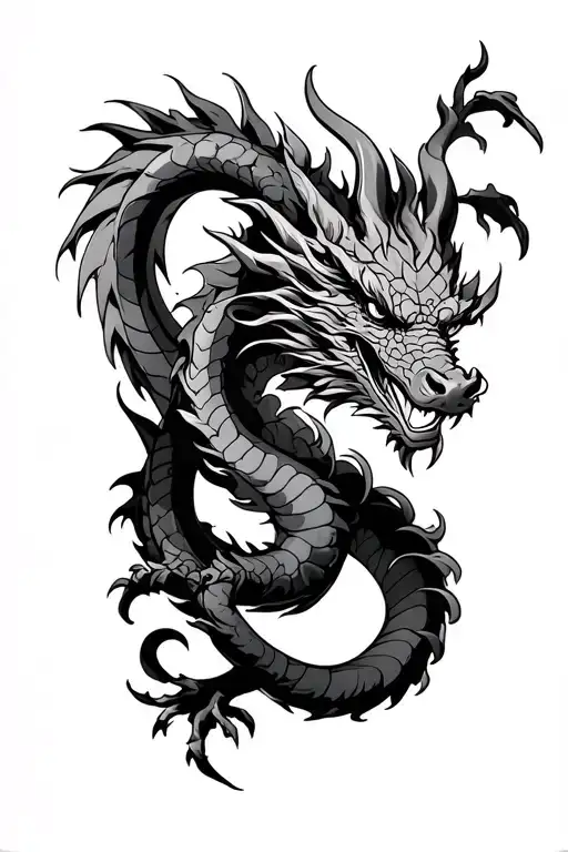 Western Dragon Wrapped Around Forearm