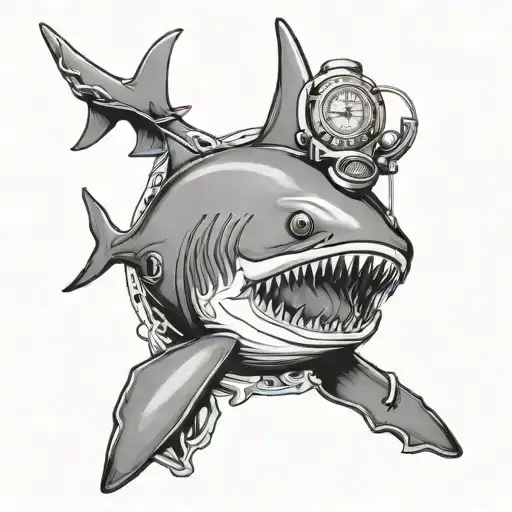 Submarine With Shark Face