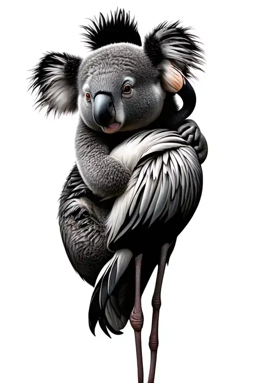 Flamingo And Koala Hugging