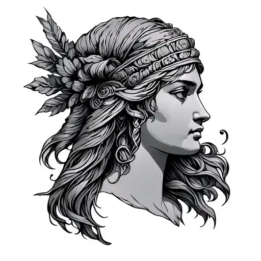 Athena Simple Tattoo Line Work