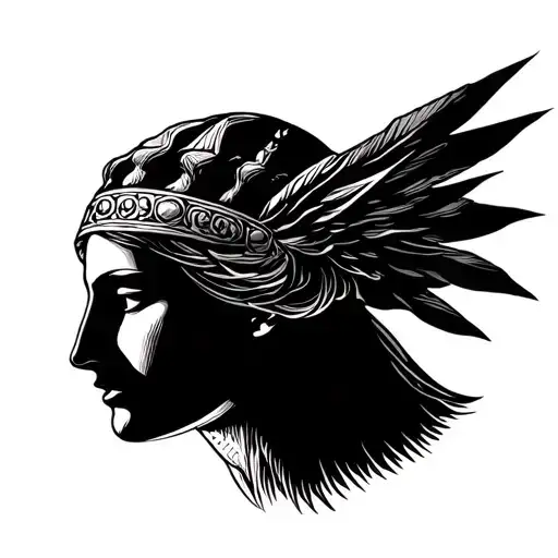 Athena Simple Tattoo Line Work Minimilistic