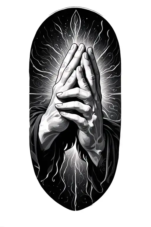 Praying Hands Holding Each Other