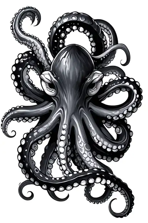 An Octopus But His Tentacles Are Snakes Intertwined