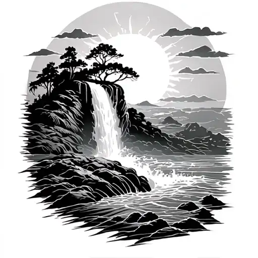 Sun Becomes A Waterfall