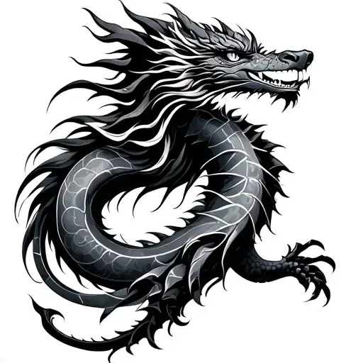 Feminine Dragon Small Lines Elegant