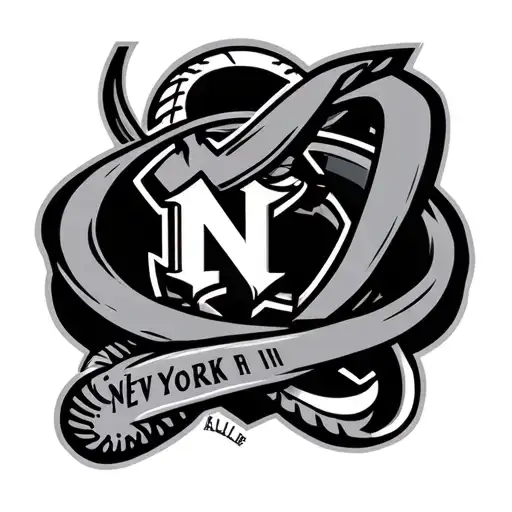 New York Sport Teams Logo Intertwined Within