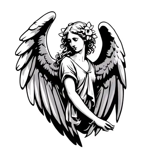 Narcissus And Angel Wings