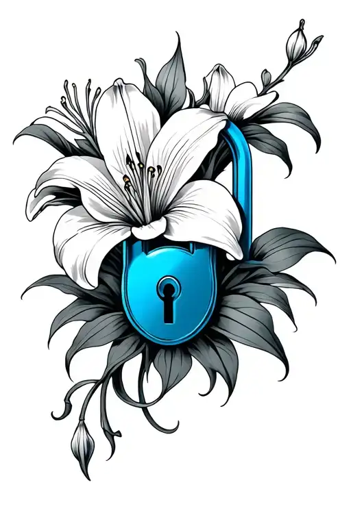 Kaiser Blue Lock With Lily Flower