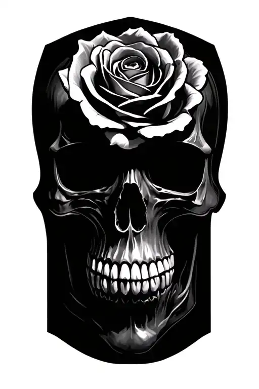 Skull With Rose