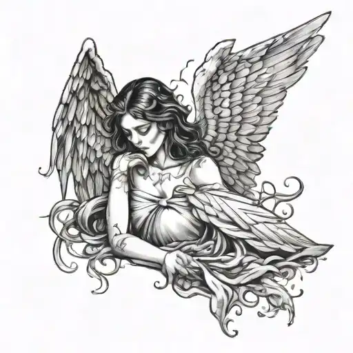 Fallen Angel Crying Blood