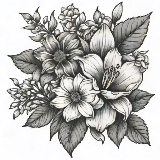 December And May Birth Flowers With Names Incorporated