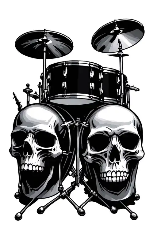 Drums Skulls Representing Dark Periods