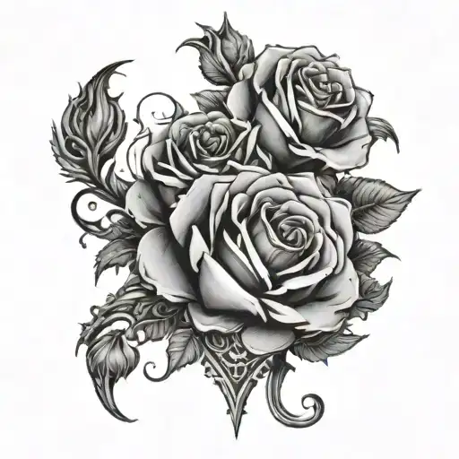 Armure Et Rose Intertwined