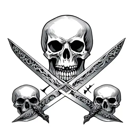 Skulls With Sword Checkers