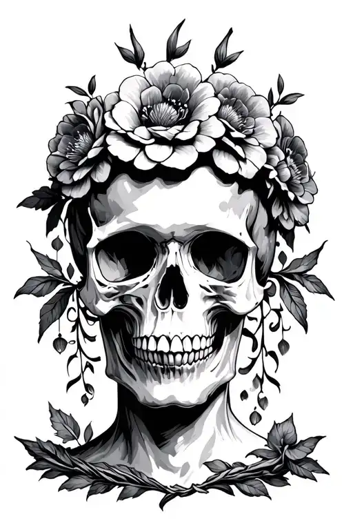 Skull Flower Crown