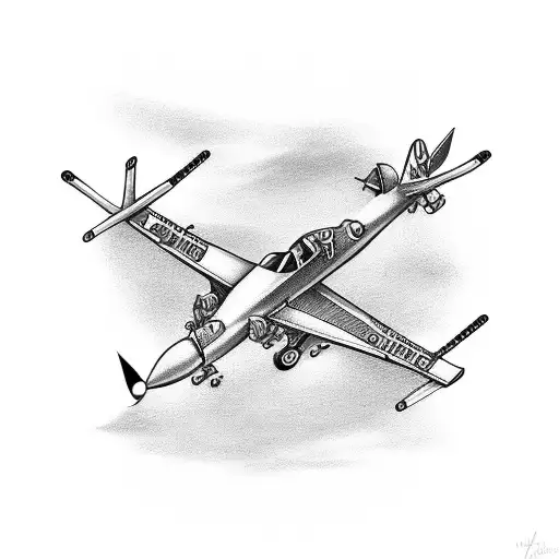 Travel Tattoo With A Plane