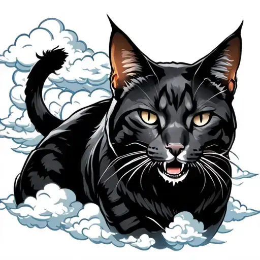 Hellcat With Cloud Background
