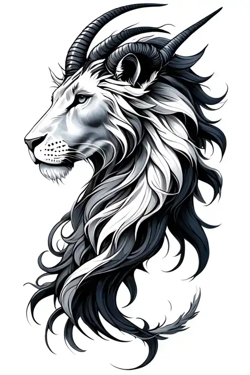 Leo And Capricorn Incorporated Within Each Other Half