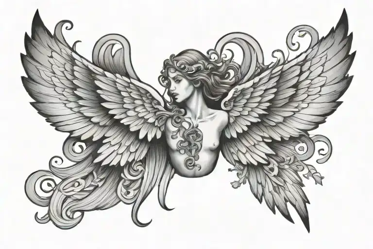 Angel Wings Spread Wide